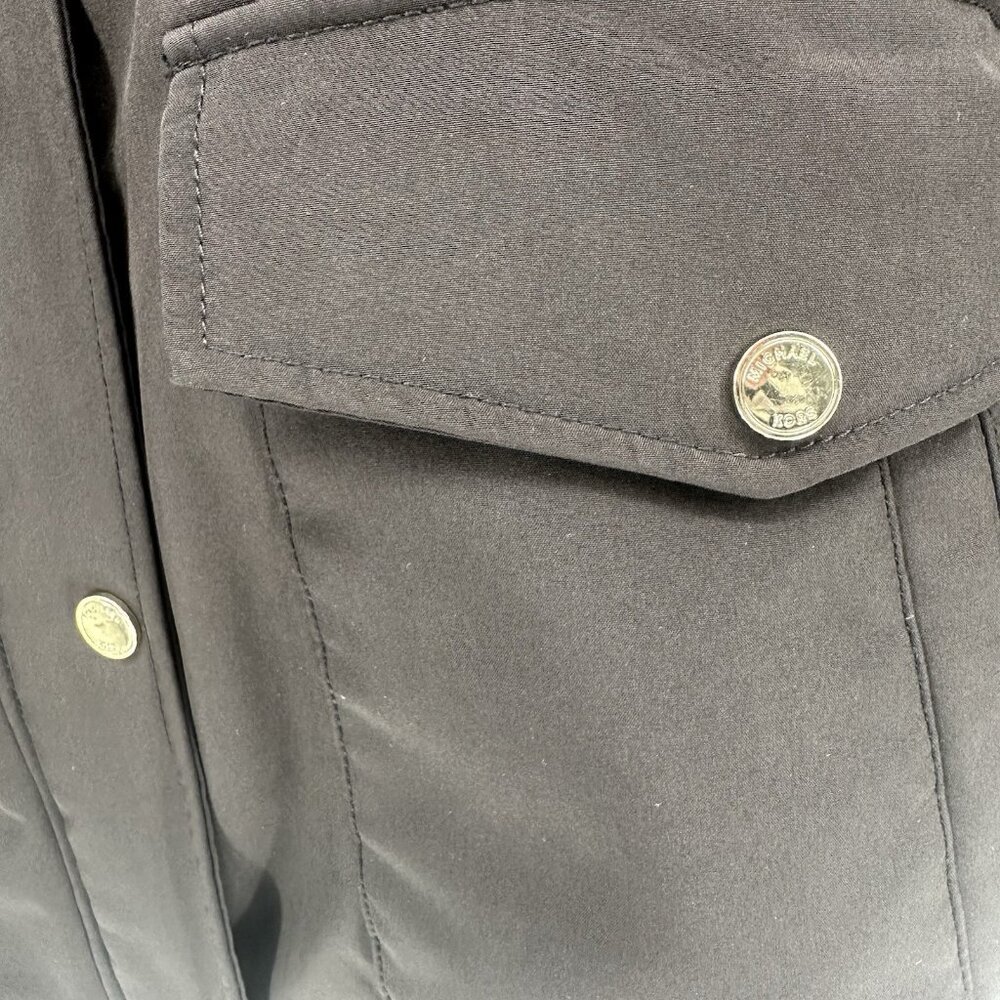 Michael Michael Kors Jacket Size XL Black Full Hidden Zipper Button Quilted Coat - Picture 10 of 14